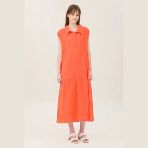 [베네통] 사각 라인 셔링 숄더 원피스 BAOP72531