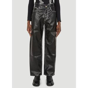 25 FW 이티스 남성 벤츠 비건 가죽 팬츠 eyt0349009blk