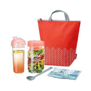 도시락 코멕스 런치메이트 샐러드 도시락 세트 오렌지레드