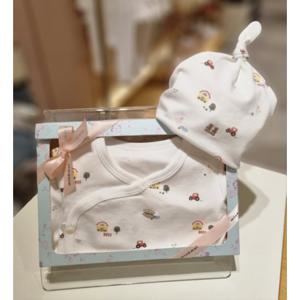 (밍크뮤10) 25년 FW신상 (WH)팜랜드리오셜 배내바디슈트모자2종 (35A7004002S)