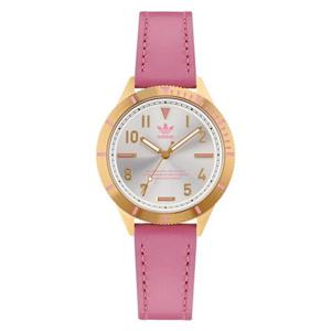 [마션틴트(잡화)]아디다스 아날로그 핑크 가죽 시계 AOFH22509 남자 여자 공용 36mm