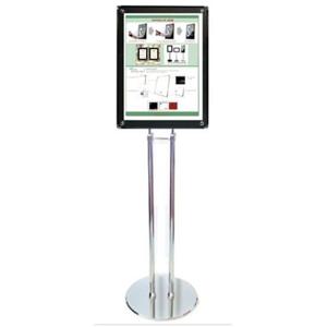 부착식액자 포스터 자석액자 스탠드(APS-1250CP) A3 크롬 흑색펄