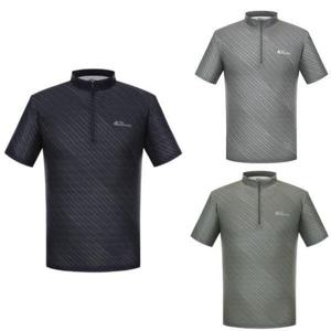 [레드페이스]TSM24014_남성 스퀘어도트하프짚티셔츠