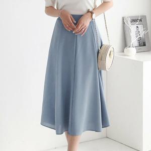 [플랜비컬렉션] 쉬폰 절개 플레어 스커트_PM2506SK010B