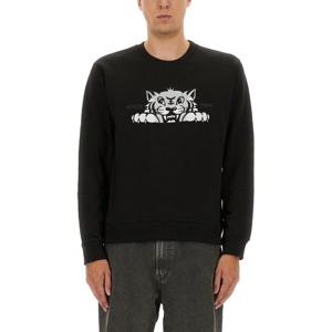 겐조 블랙 코튼 타이거 그래픽 프린트 크루넥 맨투맨 FF65SW150