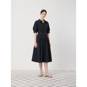 [씨씨콜렉트] 볼륨 핀턱 셔츠형 원피스