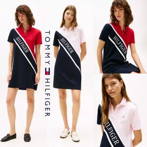 타미힐피거 TOMMY HILFIGER XW04321-DW5 여자 배너 Logo 반팔 폴로 원피스