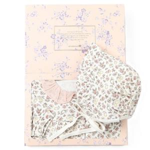 [밍크뮤]IV 페이즐리플라워모달우주복 보넷SET 35A70-041-10 01007 출산백일돌선물