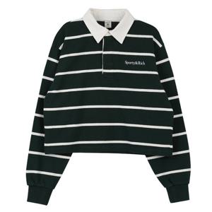 라프리마 스포티앤리치 세리프 로고 럭비 폴로 스웨트셔츠 ST008606300GR51