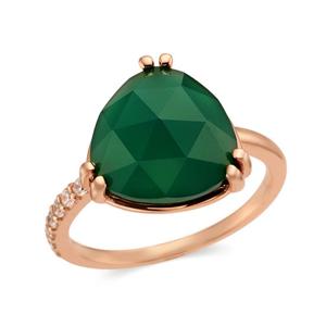 라디오사 14K 그린오닉스 여성반지 G14D-7916RM