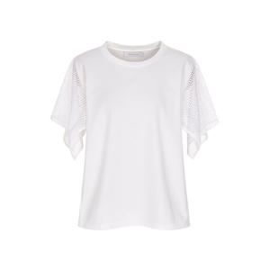 예시카 펀칭 날개 소매 블라우스 티셔츠 YJ6TS917