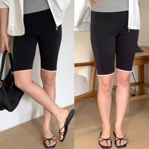 나야홍 / 빅사이즈반바지 U719L506 플라워라인하프레깅스 DD