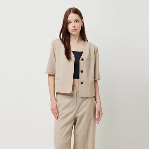 [시슬리] [Online Exclusive] 린넨 라이크 브이넥 자켓_SAJKE853