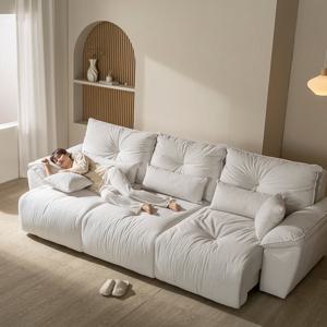 코지 독일 오킨사모터 슬라이드 모션 리클라이너 4인소파 기능성 패브릭 구스내장