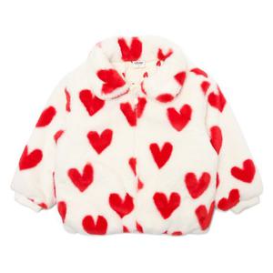 [래핑차일드]하트 패턴 퍼리자켓 (84C29-162-72)