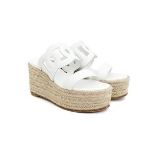 에르메스 에스파드리유 웨지힐 38 화이트 5HA0556