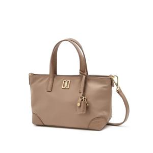 [닥스]핑크베이지 크로커 소가죽 배색 나일론 토트백 S DCBA5F060J