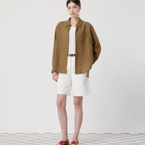 [씨씨콜렉트] 로고 자수 아웃포켓 셔츠