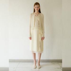 [올리브데올리브]세미 H라인 레이스 리본 스커트(OW5MS551)