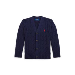 폴로 키즈 남아 2-7세 케이블 니트 코튼 V넥 카디건(CWPOSWEB6820574410)