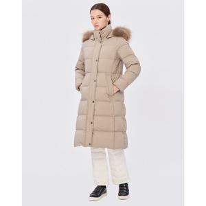 헤지스 골프 여성 24FW 스테디셀러탈착후드 덕다운 롱패딩 (BEIGE) WWJU4D942I3