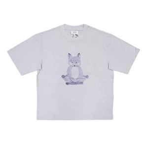 메종 키츠네 요가 폭스 반팔 티셔츠 소프트 모브 OW00123KJ0008 0173
