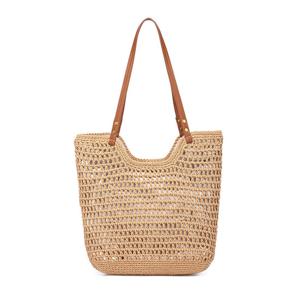 [디어백] 심플 여름 짜임 그물 밀짚 니트 숄더백 UN2415