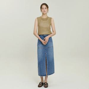[25 S S] 잇미샤 H라인 데님 롱 스커트 ITP6ZDS900