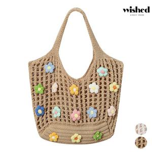 [위시드]플라워 파츠 펀칭 숄더백 (WICBBG028)