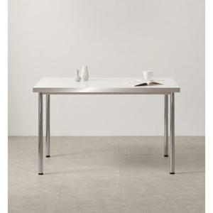 포네 1200 실버테이블 크롬 1인용 컴퓨터 책상 테이블 입식