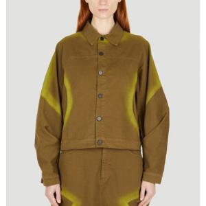 25 FW 파울라 카바노스 델 바스 퍼지 데님 그래픽 자켓 카키 PWW221401 VAR 1