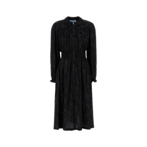 프라다 여성 블랙 Jacquard 자카드 미디 드레스 P3Q24RSOOO17ZC F0170