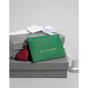 [질스튜어트] 그린 로고 포인트 소가죽 카드지갑 JAWA5F471