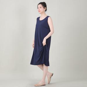 애비뉴투지 엄마옷 얇은 찰랑 스판 루즈핏 여름 나시 원피스 홈웨어 K07559