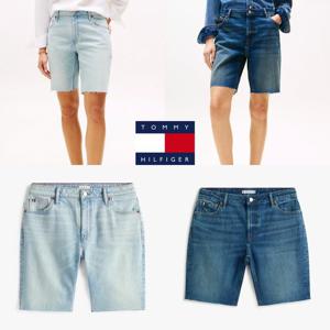 타미힐피거 TOMMY HILFIGER XW05145-460 여자 하이라이즈 데님 쇼츠 반바지