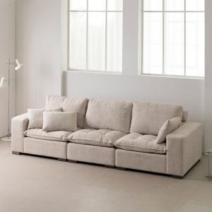 트리플 웨스턴 구스 패브릭 4인용 소파 (쿠션증정)