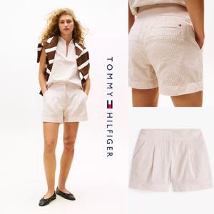 타미힐피거 TOMMY HILFIGER XW05224-RBL 여자 스트라이프 시어서커 쇼츠 반바지