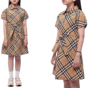 [버버리]25SS 체크 셔츠 원피스 (8090538 SAND 25S)