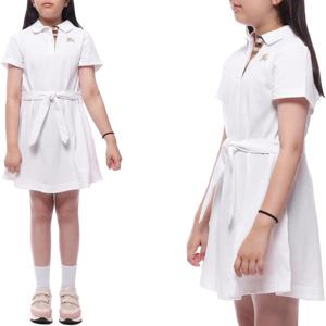 [버버리]25SS 로고 자수 폴로 원피스 (8105088 WHITE 25S)