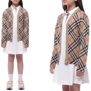 [버버리]25SS 체크 울 가디건 (8104300 SAND 25S)