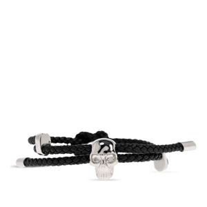 알렉산더맥퀸 브레이디드 가죽 스컬 팔찌 8366881ALCA 1000