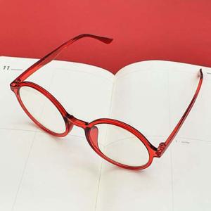 패션 심플 안경테 레드 뿔테 동그란 동글이