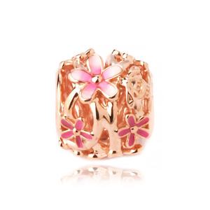 판도라 788772C01 로즈 오픈웍 핑크 데이지 플라워 참