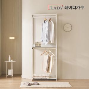 레이디가구 에어랙 철제 드레스룸 시스템옷장 800 2단 행거