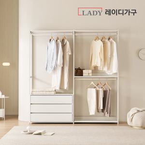 레이디가구 에어랙 철제 드레스룸 시스템옷장 2000 서랍형 A