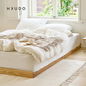 휴도 하루의 선유 애쉬 원목 매트리스 깔판 저상형 침대 프레임 S