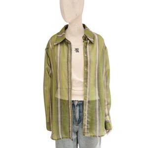 [에이비에프지]맥 루즈핏 시스루 긴팔 롱남방 ADZ3ZB31