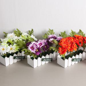 코스모스 조화 화분 뷰티 울타리 Aset 20cm 2컬러 인테리어 꽃 테이블 로비 장식 소품