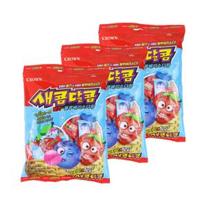 크라운 새콤달콤 딸기블루베리소다향 200g x 3개