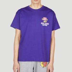 25 FW 스카이 하이 팜 워크웨어 그래픽 프린팅 오가닉 코튼 티셔츠 퍼플 SHF03T001 PURPLE